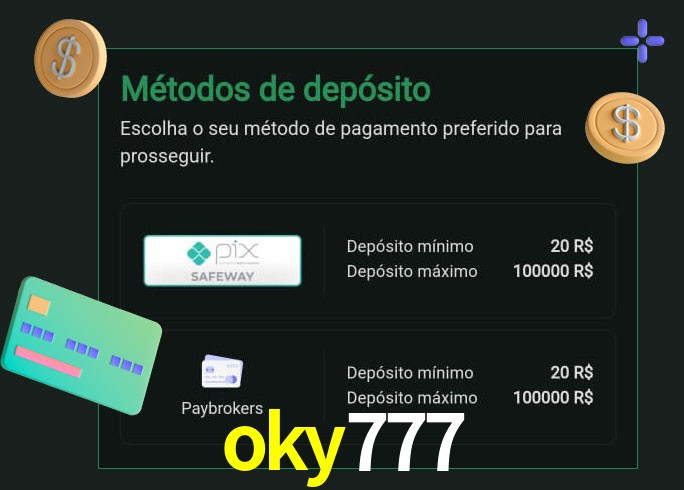 O cassino oky777 oferece uma grande variedade de métodos de pagamento